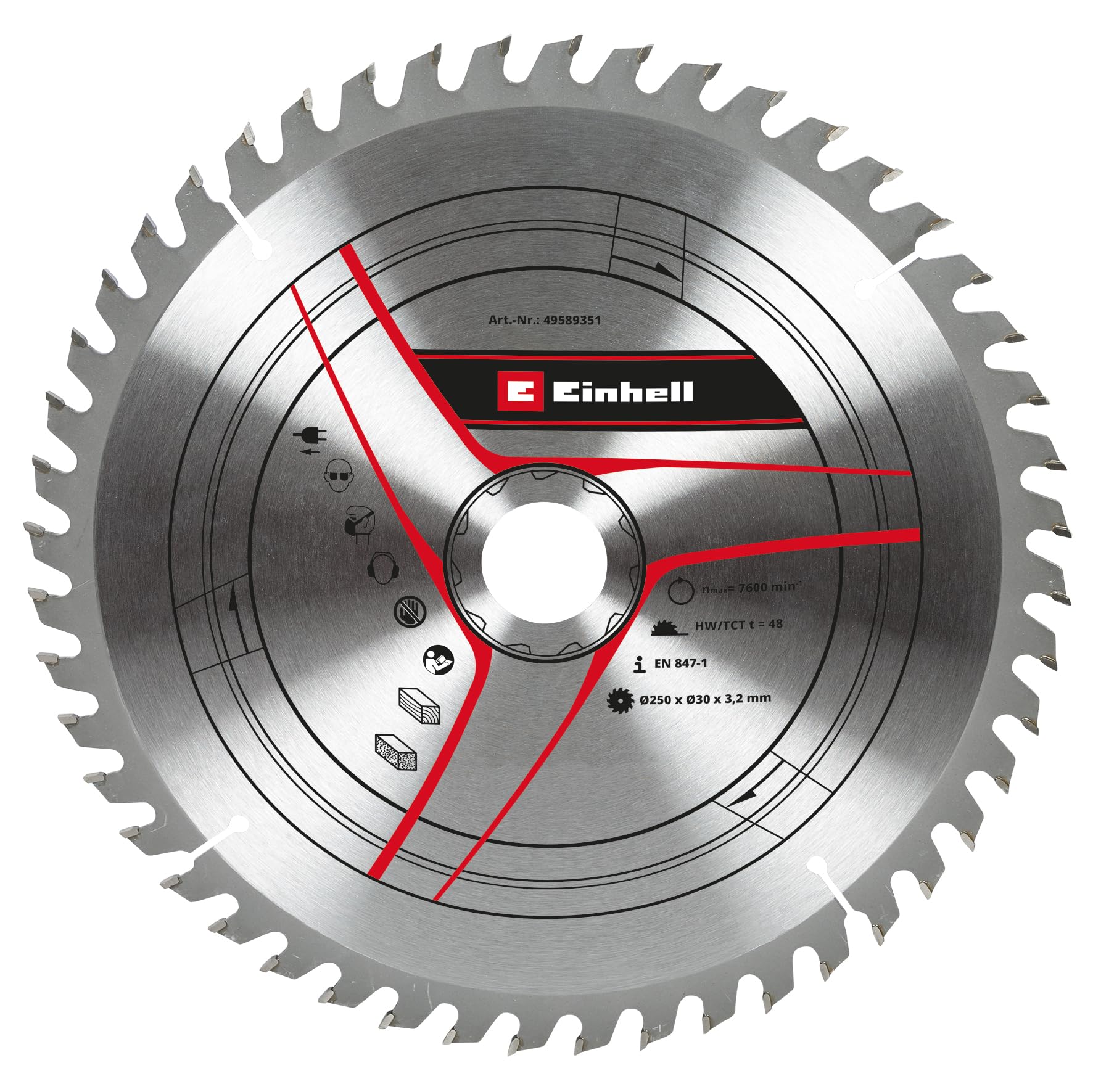 Einhell TCT Circular Saw Blade 250mm 48T 30mm