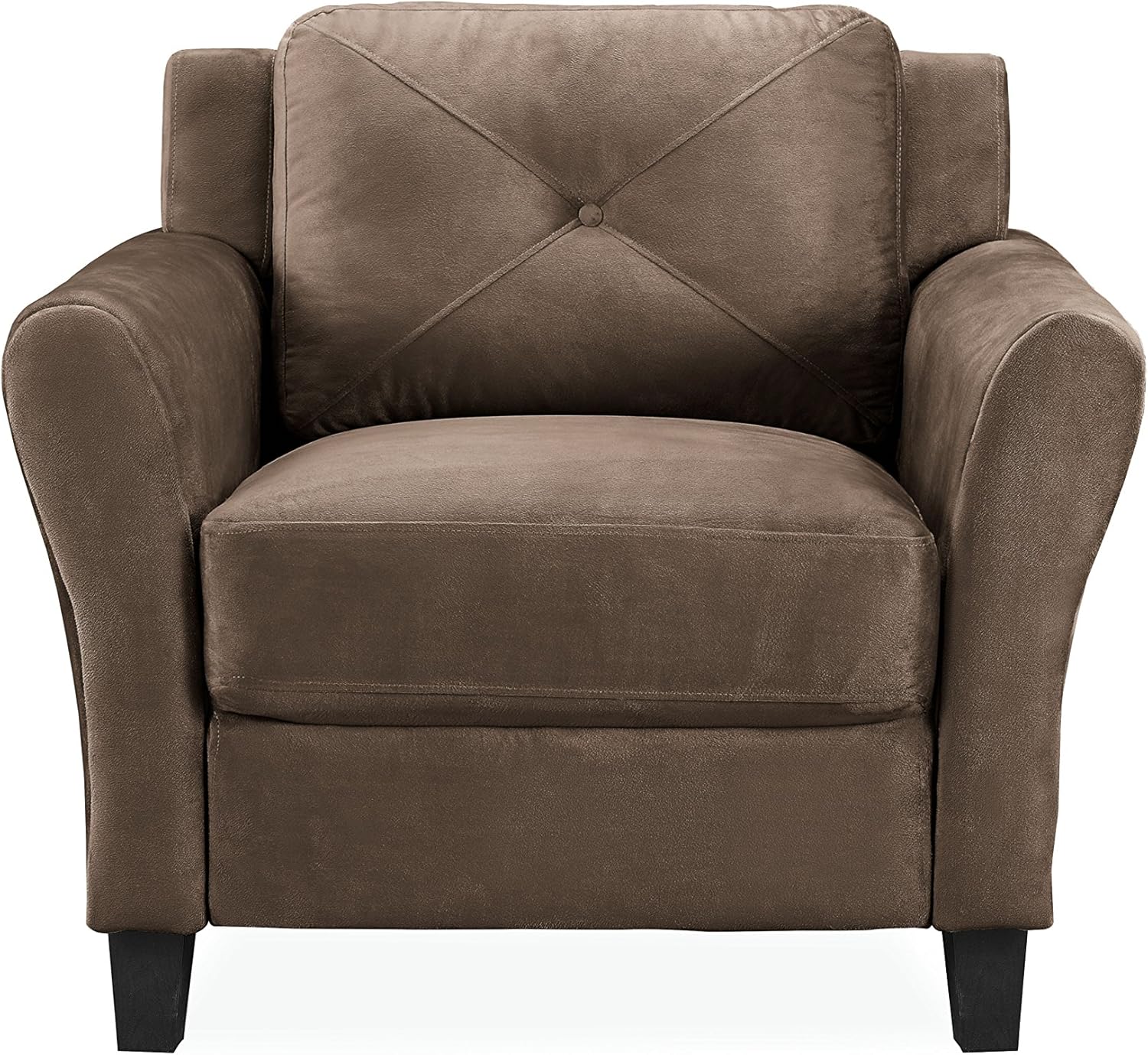 Lifestyle Solutions Collection Grayson Micro-fabric Chair, Brown: Furniture & Decor