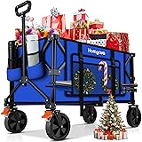 Homgava 140L Collapsible Folding Wagon Cart with