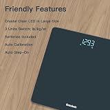 HOMEBUDS Digital Weight Scale 400lb/182kg Blue, 0.1lb Increments view 5