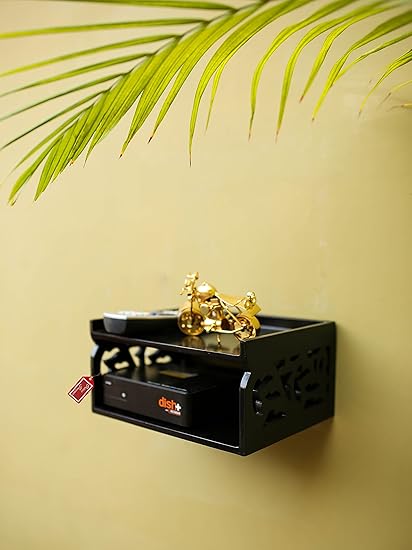 Onlineshoppee Wooden Set Top Box Wall Shelf