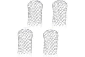 VARHHUXHA 4 Pcs Downspout Gutter Guards, 3.5 Inch Gutter Downspout Guards, Expandable Aluminum Downspout Gutter Guard Strainer Filter, Gutter Filter Strainer Protectors Stops Blockage Leaves Debris
