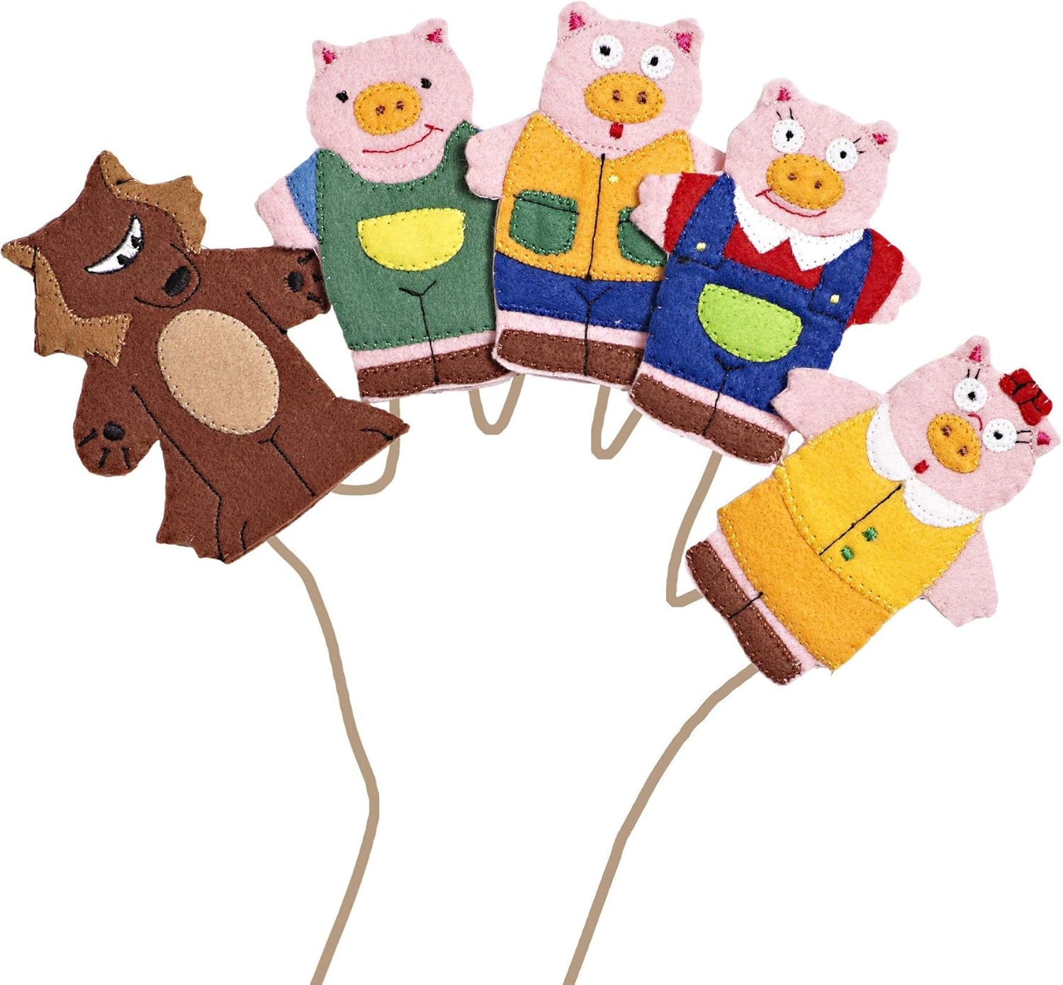 3 little pigs finger puppets