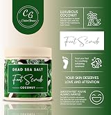 CalmGenix Dead Sea Salt Exfoliating Foot Scrub Coconut Oil Cracked Heel Hard view 3