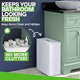 Unibos Freestanding Bathroom Storage Cabinet White Slimline Box view 3