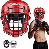 Victorbudo USA Boxing Headgear with Removable Face Grill, Maya Hide Leather MMA Head Guard for Sparring, Muay Thai, Kickboxing & Karate – Non-Slip, Protective Helmet for Men & Women
