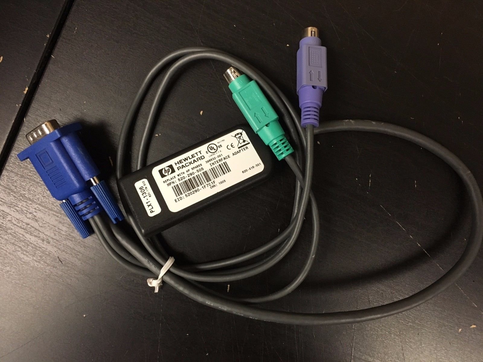 Generic Brand for HP 520-290-505 CAT5 PS2 RJ-45 KVM Interface Adapter Cable 396632-001