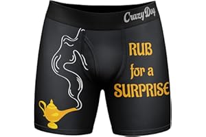 Crazy Dog Tshirts Mens Coolest Pop Boxer Briefs Funny Gift for Dad Father's Day Novelty Underwear for Guys