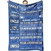 Gkyuobaly Christmas Blanket Gifts,Uncle Gifts,Gifts for Uncle,Birthday Gifts for Uncle,Uncle Gifts from Niece,New Uncle Gift First Time,Gift for Uncle Christmas Blanket 50"x60"