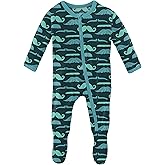KicKee Viscose Bamboo Zip Footie – Cozy Sleepwear for Babies & Toddlers with Grips and Hand Covers