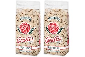 Camellia Brand Dried Baby Lima Beans – Premium Small White Butter Beans for Southern Cooking, Succotash, Soups, Stews, and Healthy Vegetarian Meals – Non-GMO, Gluten-Free, High Protein 1 Pound (Pack of 2)