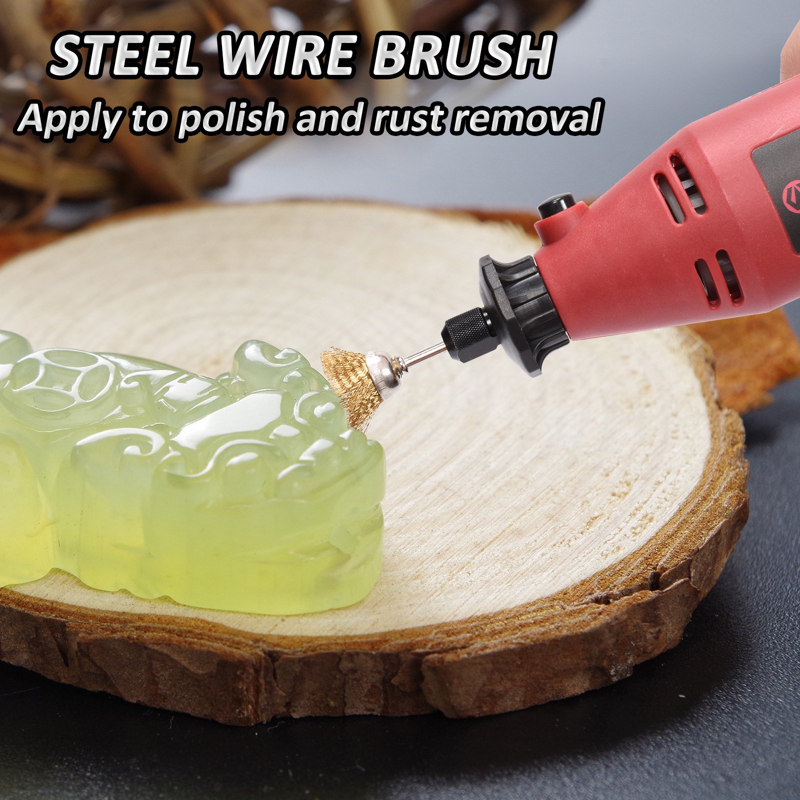 WORKSITE EDG110 Multi Purpose Rotary Tool With 7-Speed,8000-30000RPM,1/8-Inch Collet, Magnet Wristband, 100 Pcs Rotary Mixed Accessory Kit in Storage Case