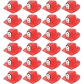 Podzly 24-Piece Kid's Firefighter Hats - Bulk Soft Plastic Firefighter Hats for Halloween Parties & Field Trips to Fire Station - Children's Headpieces in Vibrant Color & Size - Durable