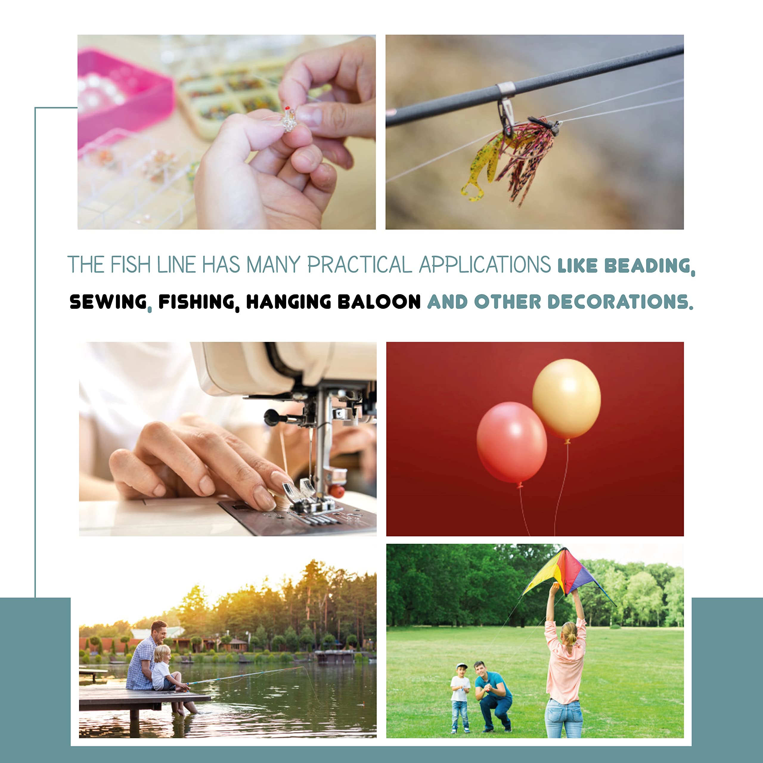 Mr. Pen 218 Yard Nylon Fishing Line, Clear String for Hanging