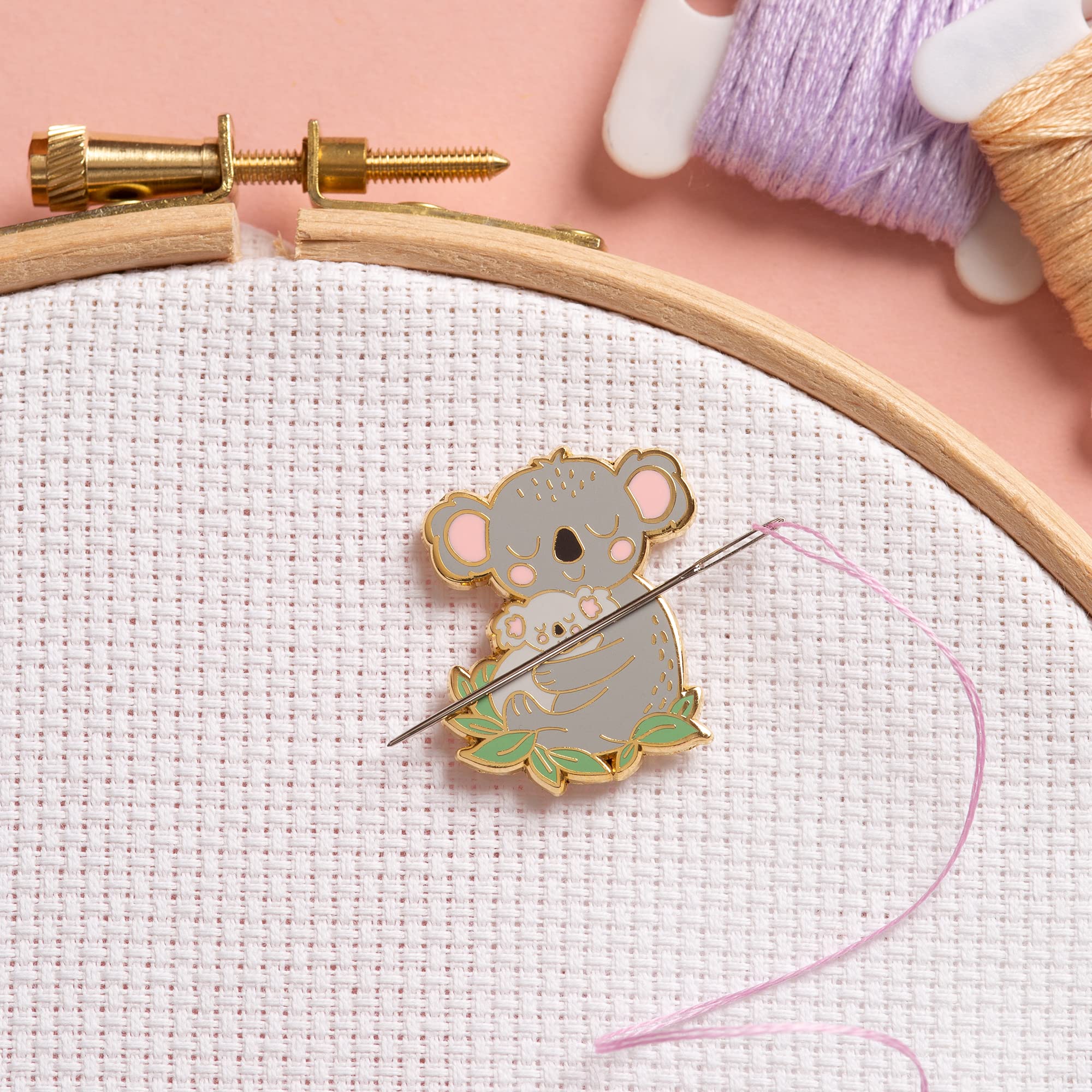 Needle Minder - Koala for Cross Stitch, Sewing, Embroidery and Needlework Accessories, Enamel and Magnetic