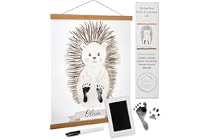 BLOU' HOUSE HOME GOODS Hedgehog Baby Footprint Kit - Newborn Footprint Kit Maker for Keepsake, Memories, & Gifts