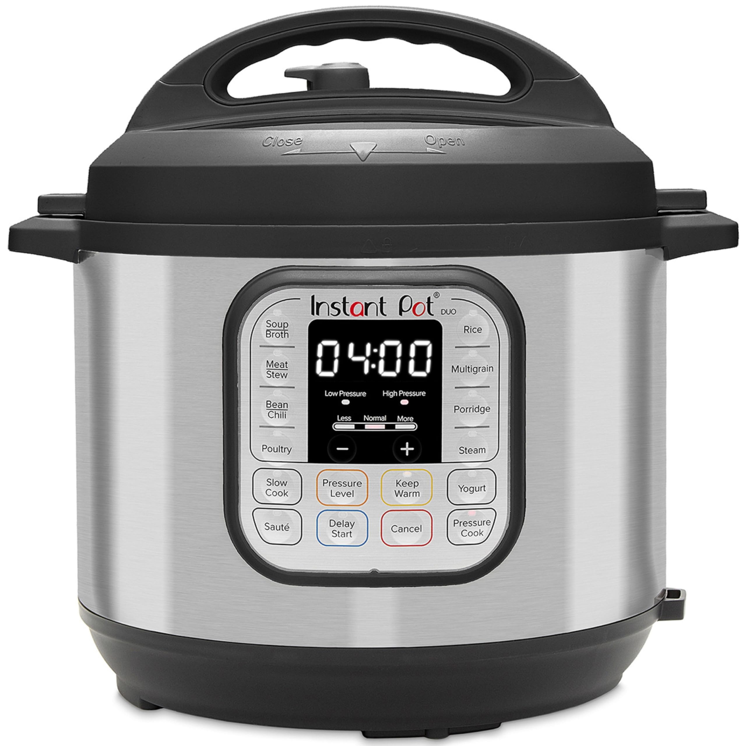 Instant Pot Duo 7-in-1-Multikocher 5,7 l – gebürstetes Edelstahl, großer Schnellkochtopf, Schongarer, Reiskocher, Sauteuse, Joghurtbereiter, Dampfgarer und Speisenwärmer, spülmaschinenfest