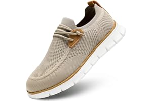 MEVLZZ Men's Walking Boat Shoes Slip On Casual Loafers Non Slip Comfortable Lightweight Work Driving Shoes