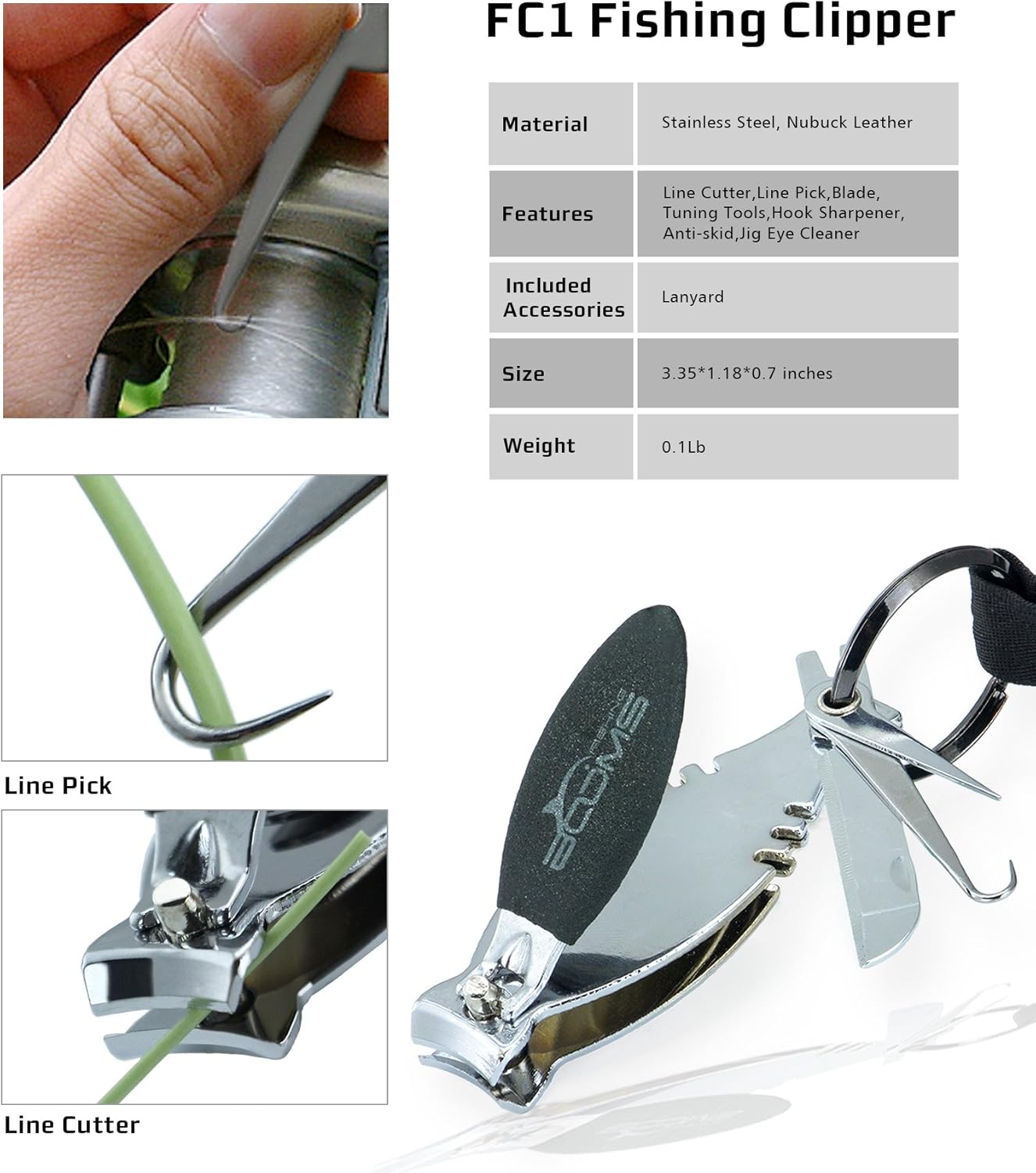 fishing clippers with lanyard