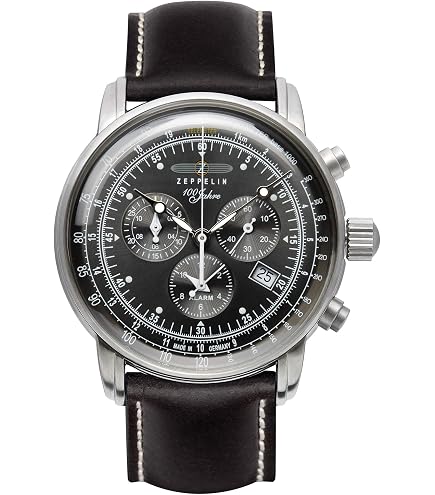 Amazon.com: Zeppelin Z85963 Mens Friedrichshafen GMT Leather Strap