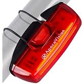 Bike Tail Light USB Rechargeable by Apace - Super Bright 100 Lumens LED Bicycle Rear Light Easily Clips on as a Red Taillight for Optimum Cycling Safety