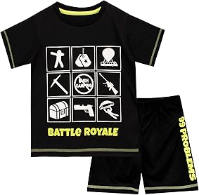 Battle Royale Pijamas de Manga Corta para niños Gaming 