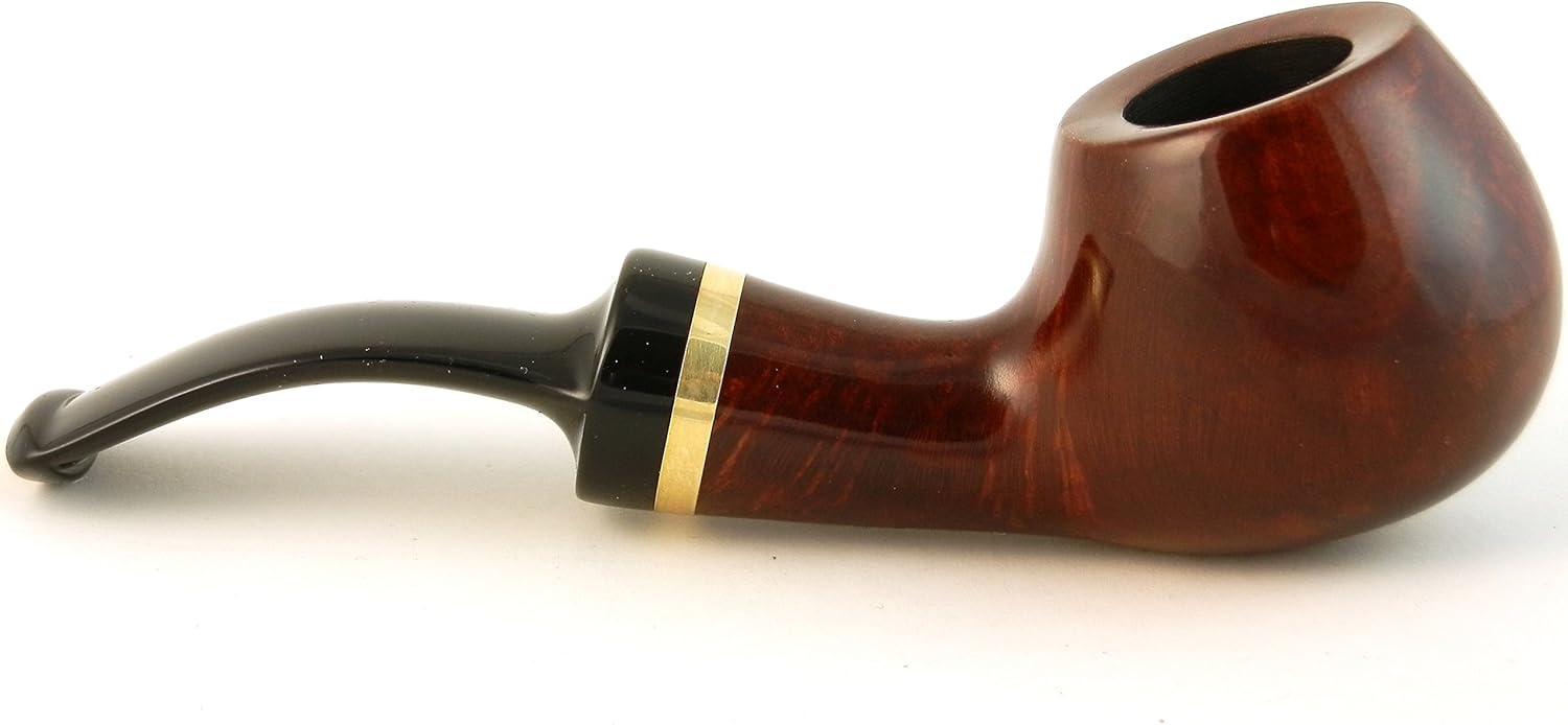 Mr. Brog Full Bent Tobacco Pipe - Model No: 131 Grecce Pecan - Mediterranean Briar Wood - Hand Made