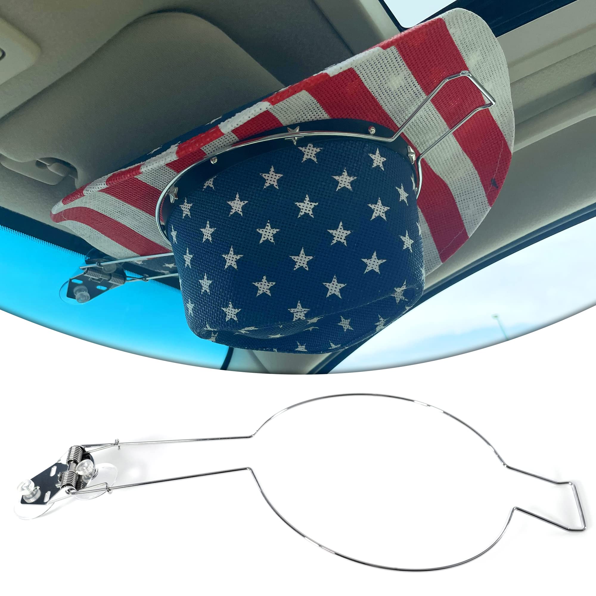 Photo 1 of OTASU Cowboy Hat Holder - Hat Rack Clip for Western Hats - For Cars, Trucks and Vans - Complete with Suction Cups