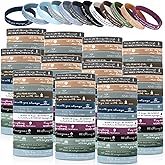 Unittype 240 Pcs Bible Verse Silicone Bracelets Bulk Scripture Rubber Wristbands Religious Church Gifts for Church Women Men Birthday Easter Baptism Favors(Fresh Color)