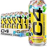 Cellucor C4 Energy Carbonated Zero Sugar Energy Drink, Pre Workout Drink + Beta Alanine, Cereal Killer, 16 Fl Oz Can (Pack of 12)