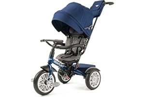 POSH BABY & KIDS Bentley Trike - All Terrain Toddler Bike 6-in-1, Officially Licensed & Designed by Bentley Motors UK; Baby to Big Kid Tricycle is a Compelling Statement of Performance & Luxury, Sequin Blue (6m-5y+)