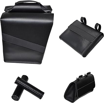 Lot De 4 Sacoches Arriere De Velo En Carbone Noir Sacoches Arriere Sac De Cadre Poignees De Guidon Look Carboon Fabrique En Italie Amazon Ca Sports Et Plein Air