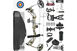 CENWTY Archery Compound Bow Set 0-70 LBS, Draw Length 16.5"-30", IBO up to 325 fps, Hunting Compound Bow with All Accessories