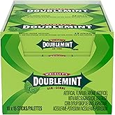 Wrigley's Doublemint Peppermint Flavoured Chewing Gum, 15 Sticks, 10 Packs