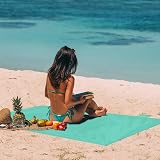 Odoland Outdoor Pocket Travel Blanket Beach Mat Waterproof Sand Proof 110x70 cm view 7