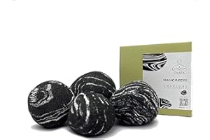 Chada Magic Rocks : Charcoal Air Deodorizer, No Chemicals, Activated Charcoal, Natural Room Odor Eliminator, Neutralizer, Absorb Smoke Smell, 420 g, set of 4 rocks