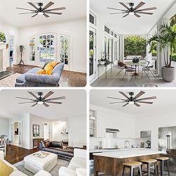 VONLUCE Ceiling Fans with Lights, 60 Inch Ceiling