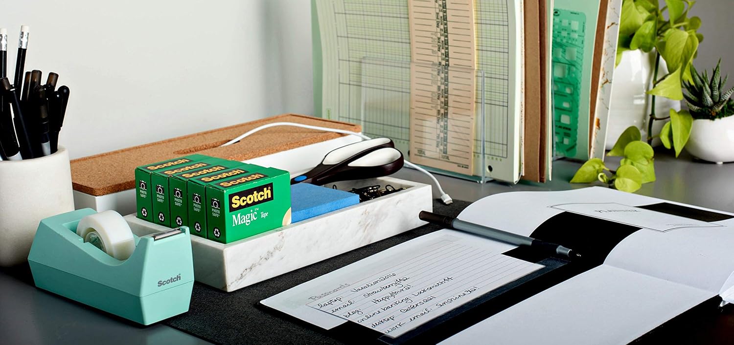 Scotch Magic Tape, 6 Rolls with Dispenser, Numerous Applications, Invisible, Engineered for Repairing, 3/4 x 1000 Inches, Boxed (810K6C38) : Clear Tapes : Office Products