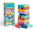 Mudpuppy Wild Wobble! – Colorful Wooden Tumbling Tower Game, 4 Across, Great for Small Hands, Ages 3+