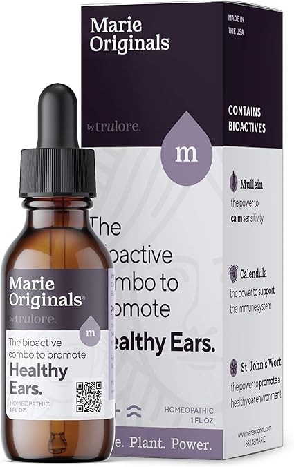 Amazon Com Marie Originals Organic Ear Oil For Ear Infections All Natural Eardrops For Infection Prevention Swimmer S Ear And Wax Removal Kids Adults Baby Dog Earache Remedy With Mullein Garlic Health