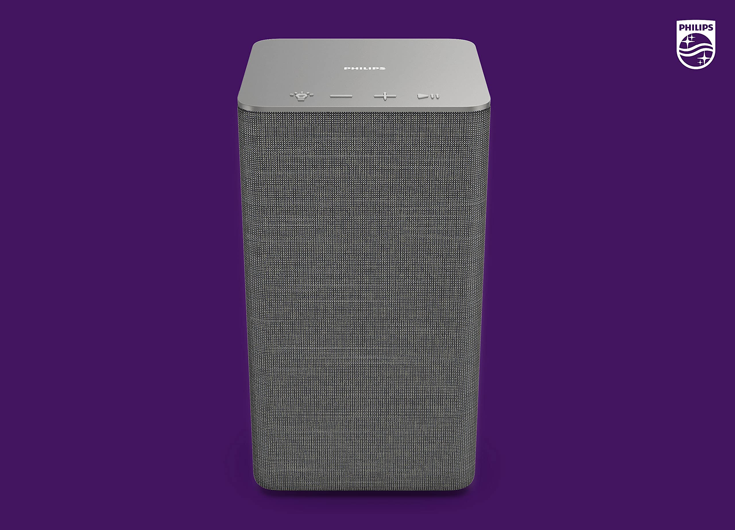 Philips W6205 Wireless Home Speaker, Bluetooth + DTS Play-Fi Compatible for Surround Sound/Stereo Pairing. Connects to Spotify, AirPlay2, Chromecast, and Echo Speakers. LED Mood Lighting, TAW6205