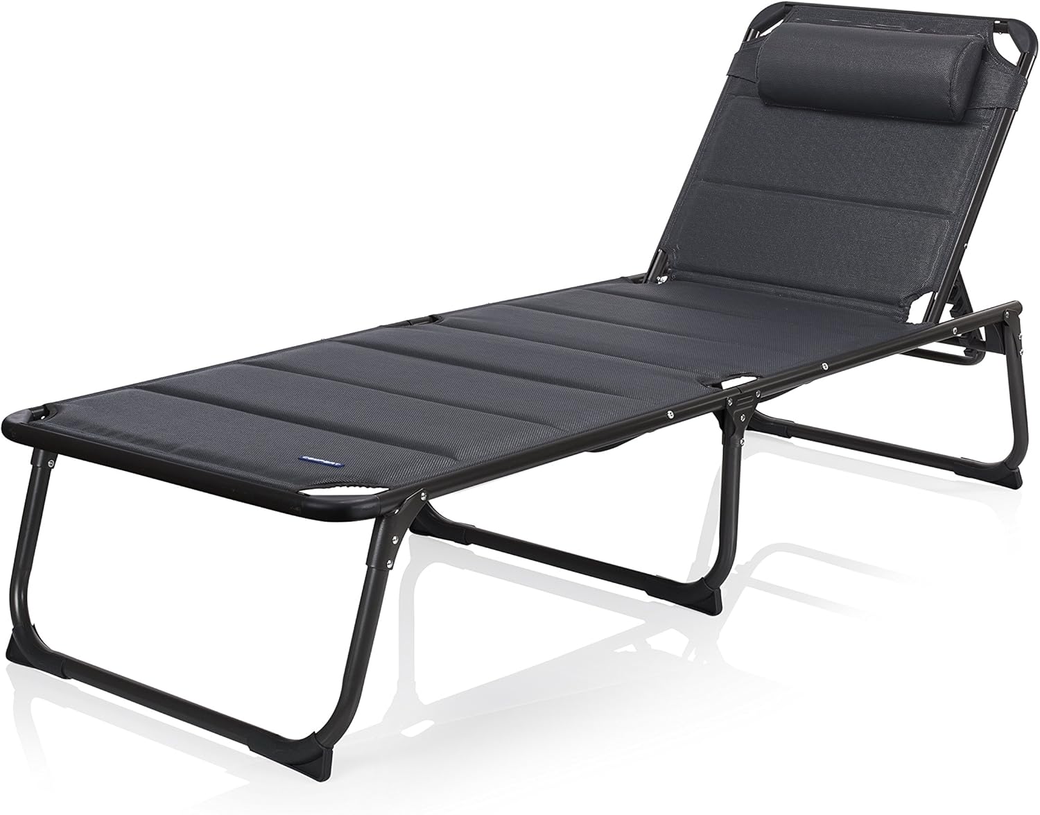 CAMPART Travel BE-0665 Ancona – Tumbona, textilene, respaldo plegable