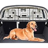 NOAMOO Dog Car Barrier for SUVs, Van, Vehicles, Adjustable Large Pet Barriers, Universal Fit Heavy-Duty Wire Mesh Dog Guard, Pet Divider Gate for Truck Cargo Area, Safety Car Divider, 61.9 Inches