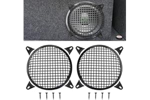 Tongze 8" Speaker Grill Cover: Car Audio Speaker Grill Cover, Subwoofer Metal Mesh-Waffle Grill Cover Protector with Rubber Frame(Pack of 2)