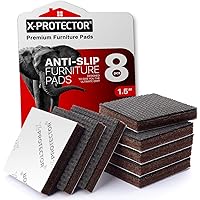 Slipstick GorillaPads Non Slip Furniture Pads/Gripper Feet Floor Protectors (Set Of 8) Premium 100mm Pre-Scored Square Self Adhesive Rubber Stoppers For Furniture Legs, Black, CB157-8 - View #6