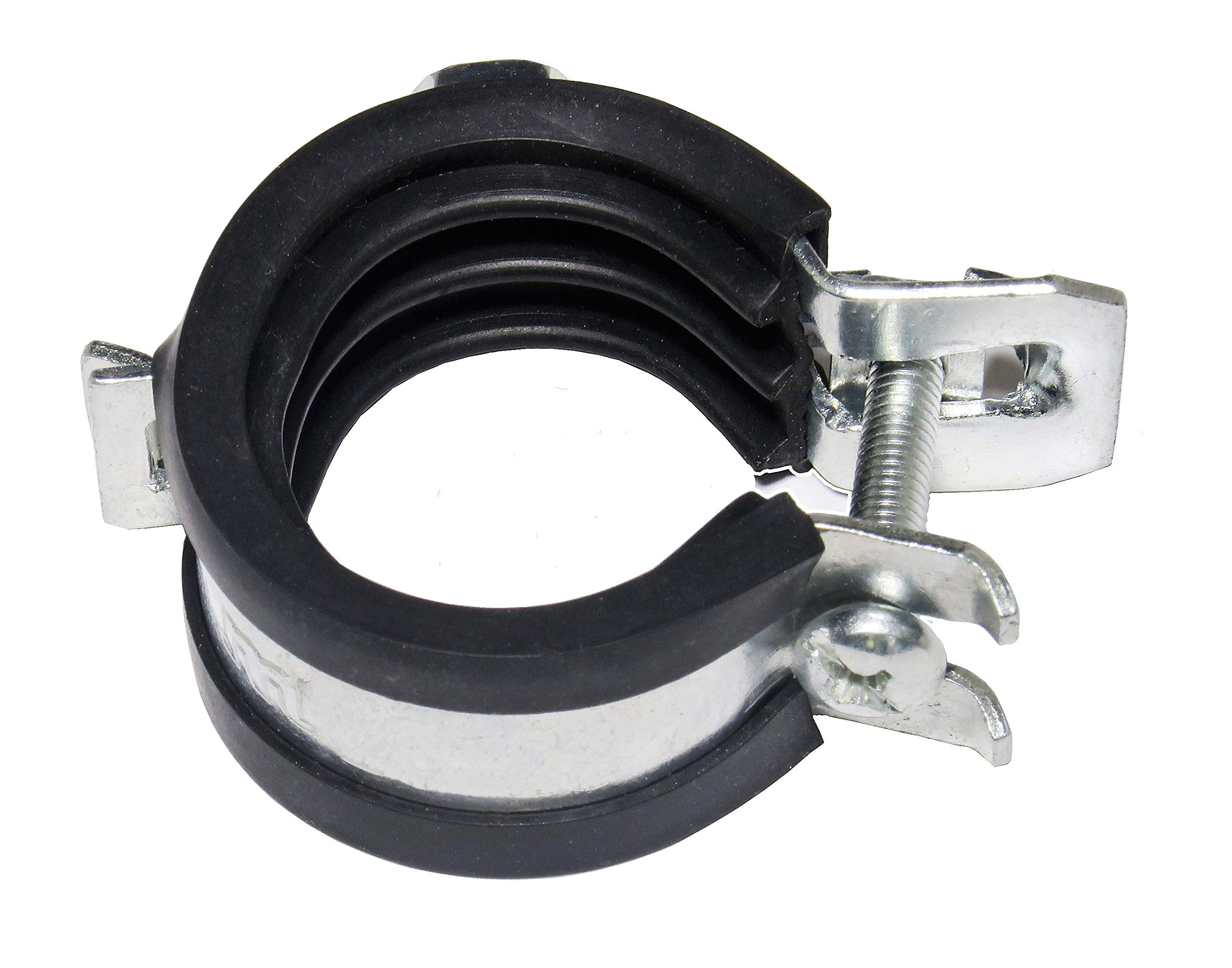 rohrfix-24 Joint Pipe Clamps 44-49 mm / 1 1/2 Inch Black for DIN 4109 Pack of 25