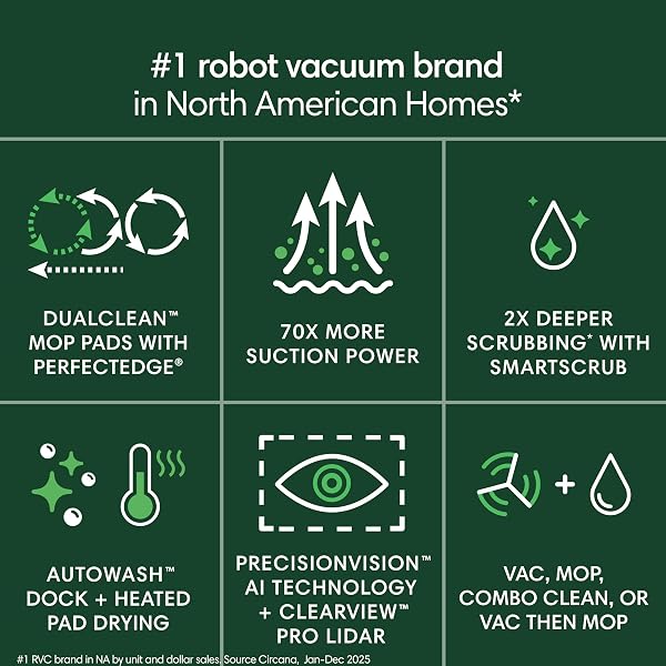 IROBOT ROOMBA PLUS 505 COMBO ROBOT VACUUM & MOP WITH AUTOWASH DOCK – EXTENDING SPINNING MOP PADS, SELF-EMPTIES, PAD WASH & HEATED DRYING, SELF-CLEANING, RECOGNIZES & AVOIDS OBSTACLES, LIDAR NAVIGATION