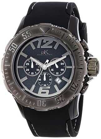 Mens AK7755-MIPGN Grand Mond - G2Z Analog Display Japanese Quartz Black Watch