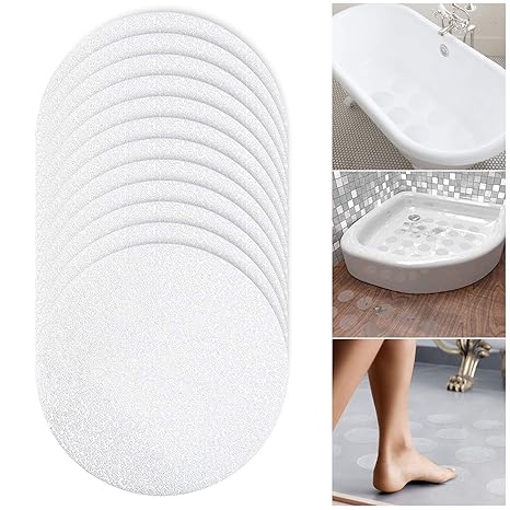 Mture Anti-Rutsch Sticker für Badewanne und Dusche, Durchsichtige Antirutsch Aufkleber für mehr Grip,10 cm, Transparent Und S