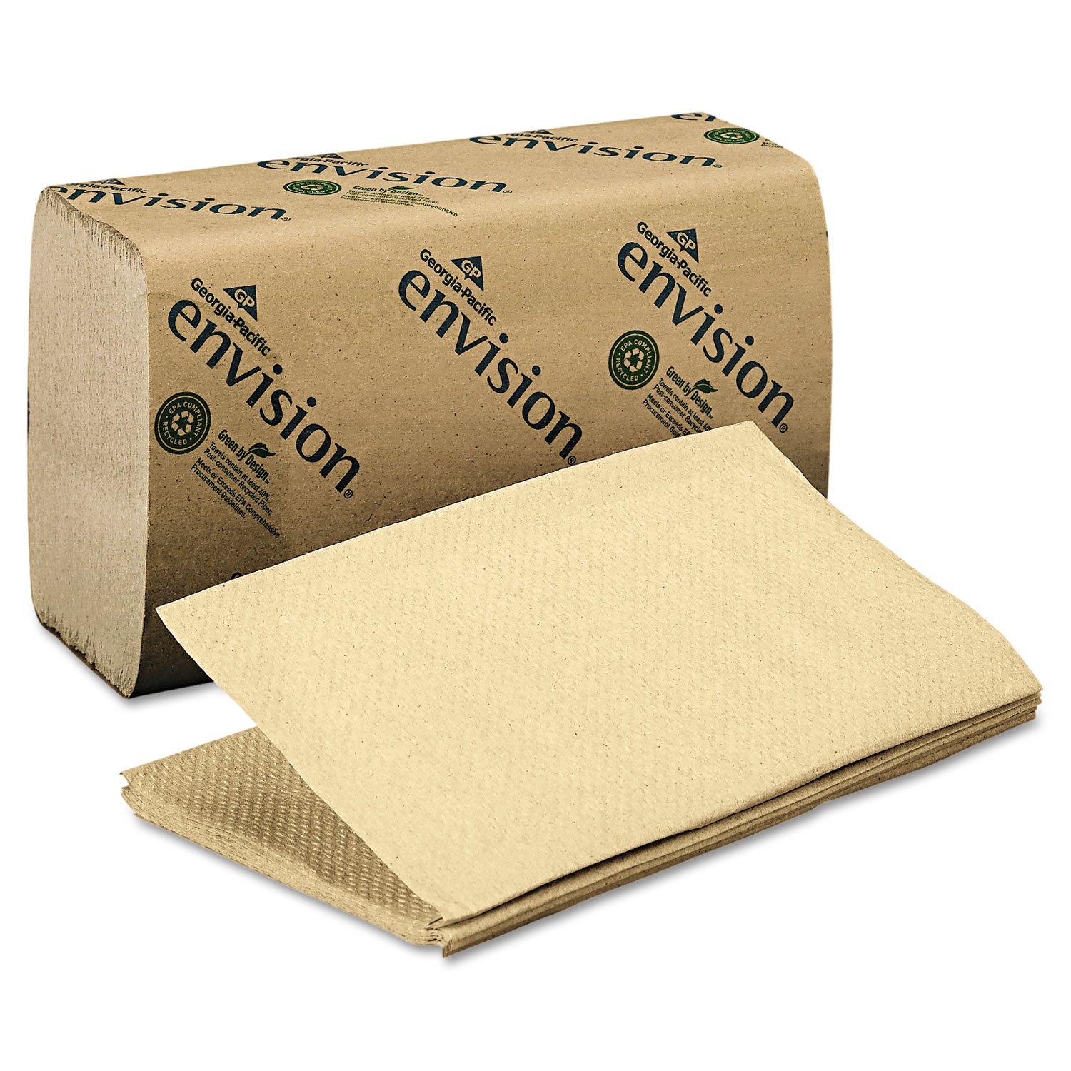 Photo 1 of Georgia-Pacific Pacific Blue Basic S-Fold Recycled Paper Towels by GP PRO (Georgia-Pacific),Brown,23504,250 Towels Per Pack,16 Packs Per Case (4000 Total),9.20'' x 10.20